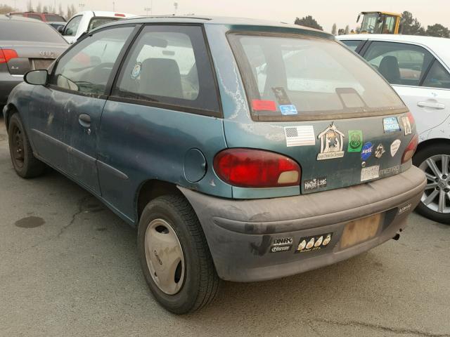 2C1MR2262V6727527 - 1997 GEO METRO GREEN photo 3