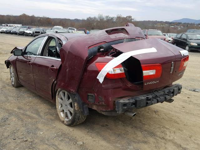 3LNHM26106R623917 - 2006 LINCOLN ZEPHYR MAROON photo 3