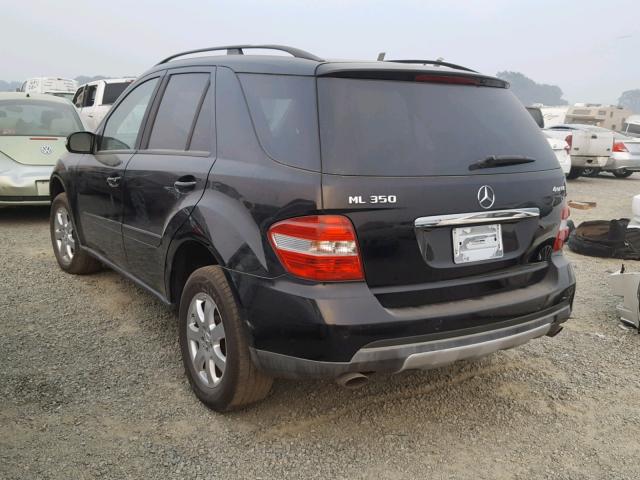 4JGBB86E16A136589 - 2006 MERCEDES-BENZ ML 350 BLACK photo 3