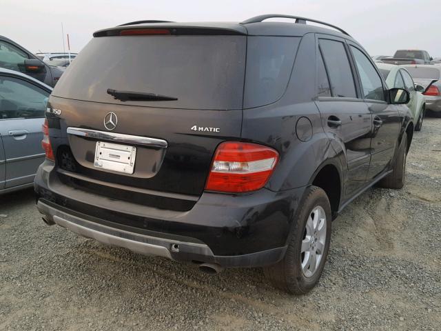 4JGBB86E16A136589 - 2006 MERCEDES-BENZ ML 350 BLACK photo 4