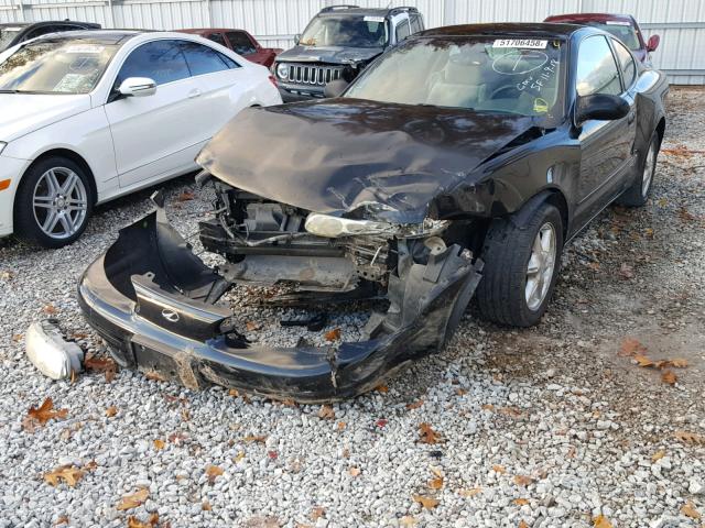 1G3NL12E7XC419368 - 1999 OLDSMOBILE ALERO GL BLACK photo 2