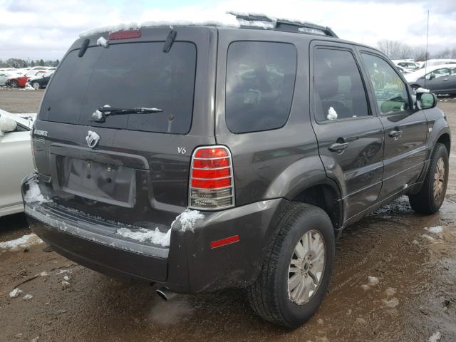 4M2CU81107KJ09543 - 2007 MERCURY MARINER LU GRAY photo 4