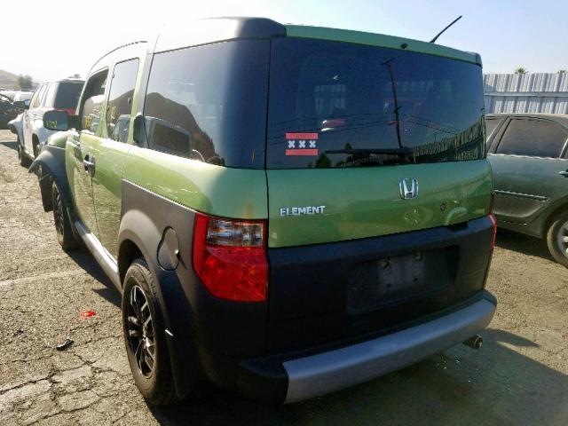 5J6YH18357L009280 - 2007 HONDA ELEMENT LX GREEN photo 3