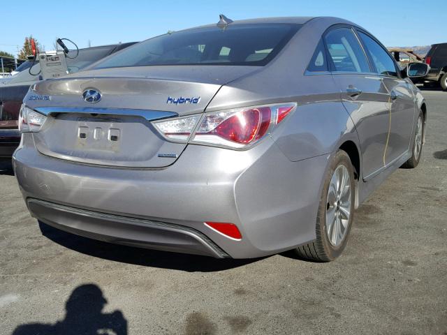 KMHEC4A41DA092396 - 2013 HYUNDAI SONATA HYB GRAY photo 4