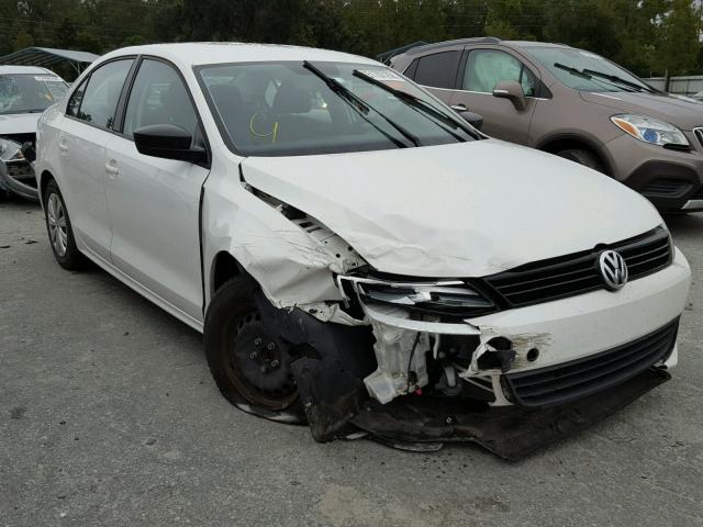 3VW1K7AJ9EM386286 - 2014 VOLKSWAGEN JETTA BASE WHITE photo 1