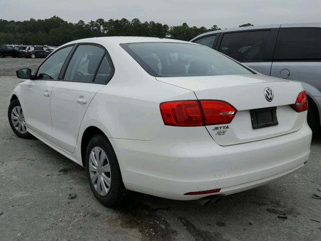 3VW1K7AJ9EM386286 - 2014 VOLKSWAGEN JETTA BASE WHITE photo 3