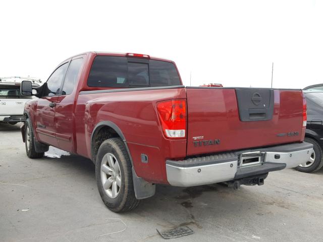 1N6BA06A68N326063 - 2008 NISSAN TITAN XE MAROON photo 3