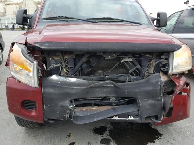 1N6BA06A68N326063 - 2008 NISSAN TITAN XE MAROON photo 9