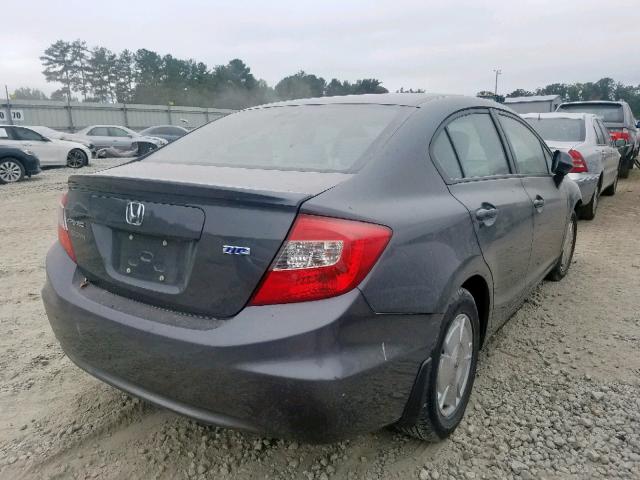 2HGFB2F68CH518600 - 2012 HONDA CIVIC HF GRAY photo 4