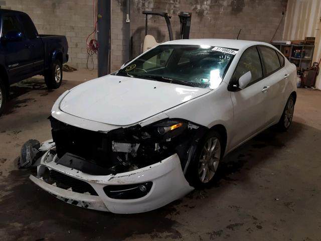 1C3CDFBA4DD199373 - 2013 DODGE DART SXT WHITE photo 2