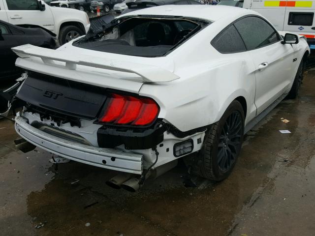 1FA6P8CF9J5122354 - 2018 FORD MUSTANG GT WHITE photo 4