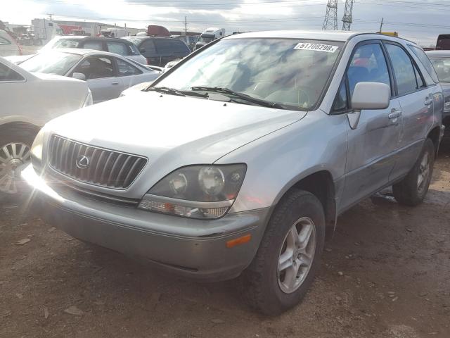 JT6HF10U6Y0104523 - 2000 LEXUS RX 300 SILVER photo 2