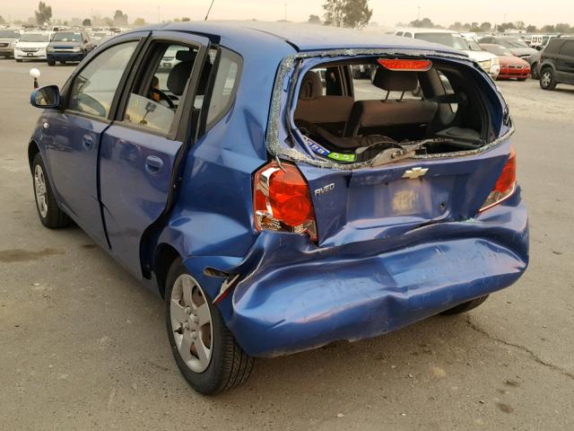 KL1TD62605B502600 - 2005 CHEVROLET AVEO BASE ლურჯი ფოტო 3