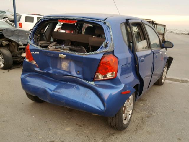 KL1TD62605B502600 - 2005 CHEVROLET AVEO BASE ლურჯი ფოტო 4