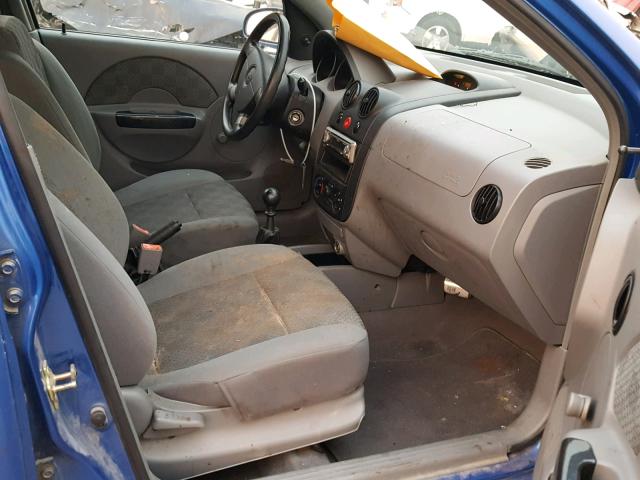 KL1TD62605B502600 - 2005 CHEVROLET AVEO BASE ლურჯი ფოტო 5