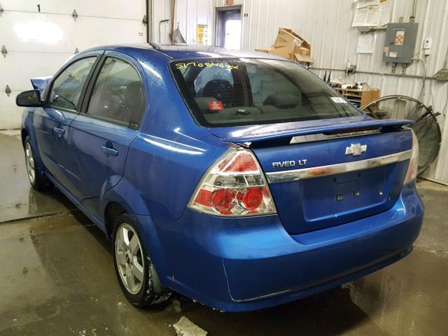 KL1TG56677B069467 - 2007 CHEVROLET AVEO LT BLUE photo 3