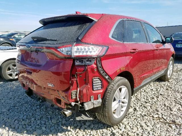 2FMPK4J90JBB85188 - 2018 FORD EDGE SEL RED photo 4