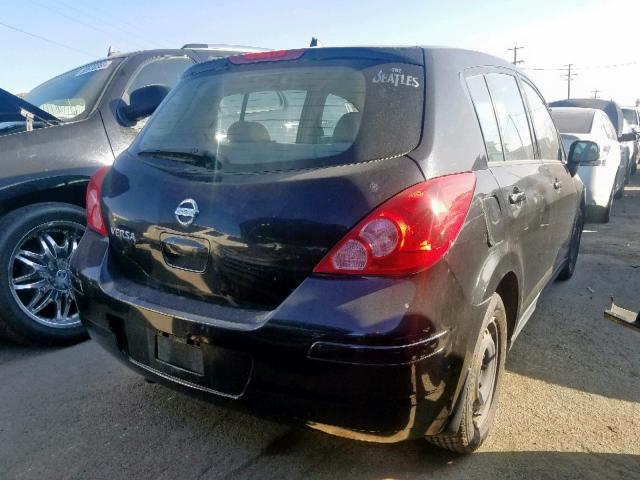 3N1BC13EX9L441148 - 2009 NISSAN VERSA S BLACK photo 4