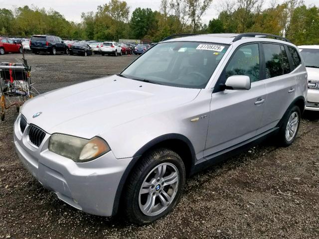 WBXPA93476WD30714 - 2006 BMW X3 3.0I SILVER photo 2