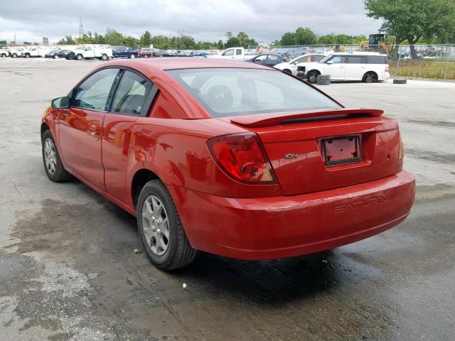 1G8AN12FX4Z104858 - 2004 SATURN ION LEVEL RED photo 3