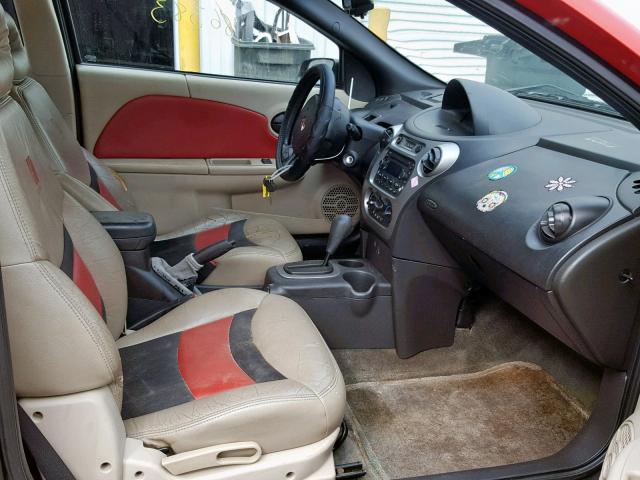 1G8AN12FX4Z104858 - 2004 SATURN ION LEVEL RED photo 5