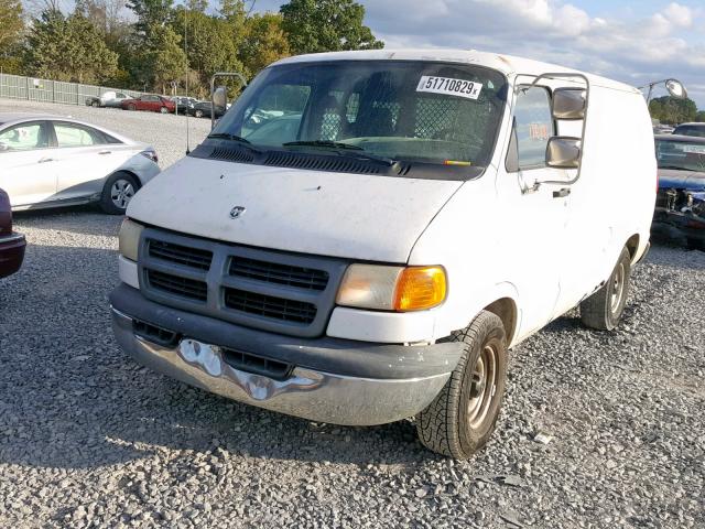 2B7HB11X22K128675 - 2002 DODGE RAM VAN B1 WHITE photo 2