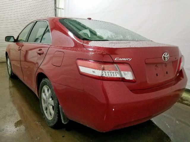 4T4BF3EK4BR214361 - 2011 TOYOTA CAMRY BASE RED photo 3