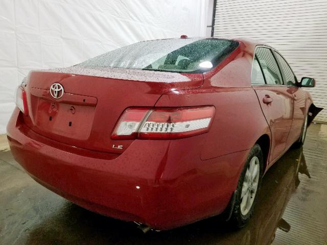 4T4BF3EK4BR214361 - 2011 TOYOTA CAMRY BASE RED photo 4