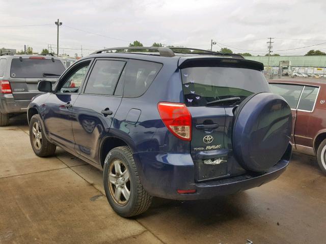 JTMZD33V776050275 - 2007 TOYOTA RAV4 BLUE photo 3