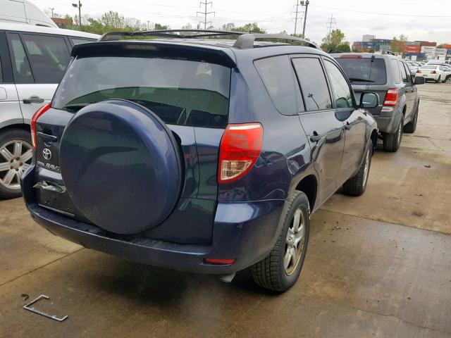 JTMZD33V776050275 - 2007 TOYOTA RAV4 BLUE photo 4