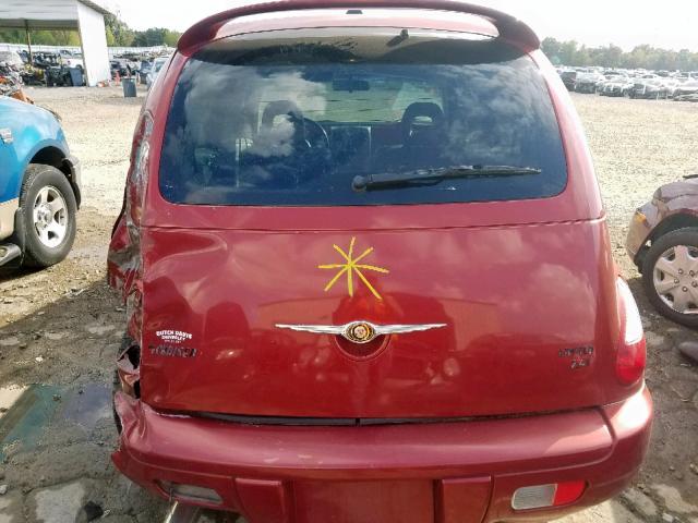 3A8FY68858T155215 - 2008 CHRYSLER PT CRUISER RED photo 9