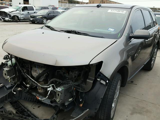 2FMDK3KCXDBC25708 - 2013 FORD EDGE LIMIT GRAY photo 2