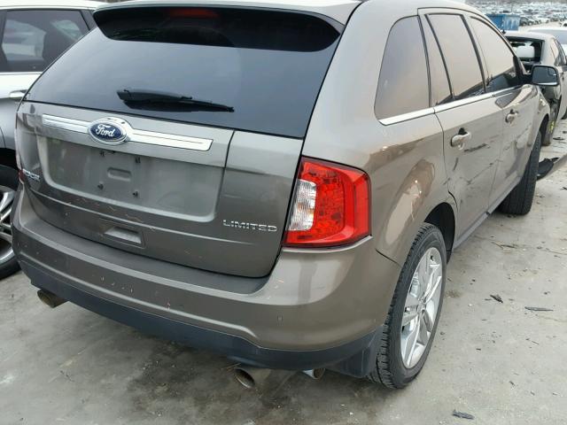 2FMDK3KCXDBC25708 - 2013 FORD EDGE LIMIT GRAY photo 4