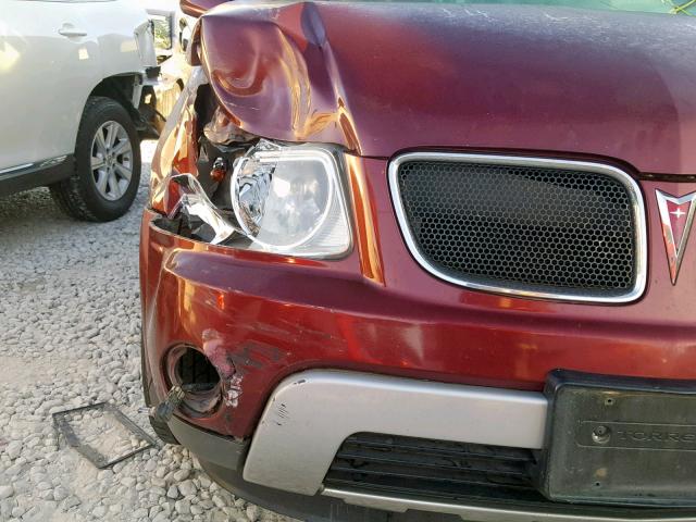 2CKDL63F776243584 - 2007 PONTIAC TORRENT RED photo 10