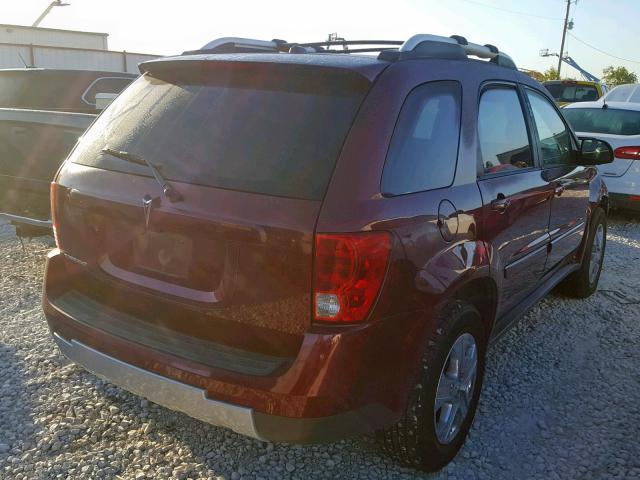 2CKDL63F776243584 - 2007 PONTIAC TORRENT RED photo 4