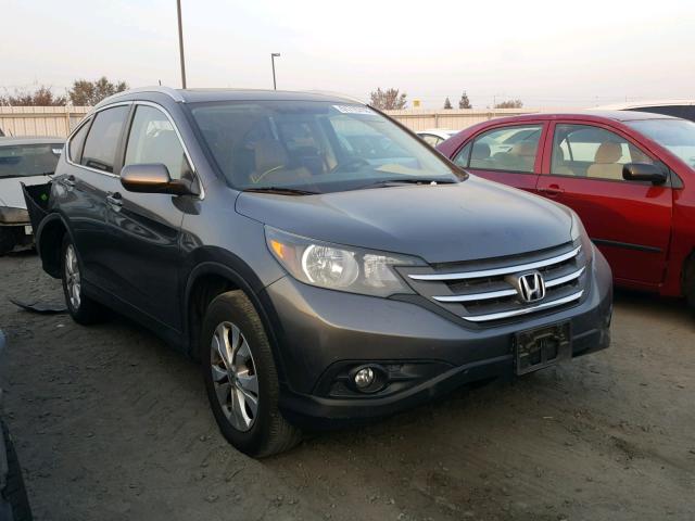 2HKRM3H76DH502972 - 2013 HONDA CR-V EXL GRAY photo 1