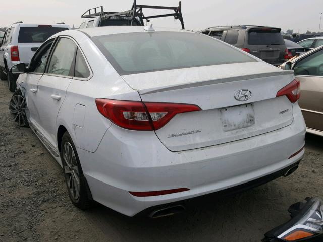 5NPE34AF2GH334051 - 2016 HYUNDAI SONATA SPO WHITE photo 3