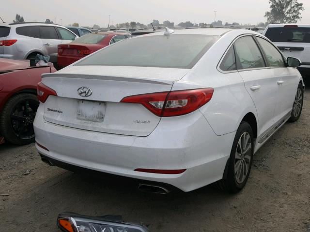 5NPE34AF2GH334051 - 2016 HYUNDAI SONATA SPO WHITE photo 4