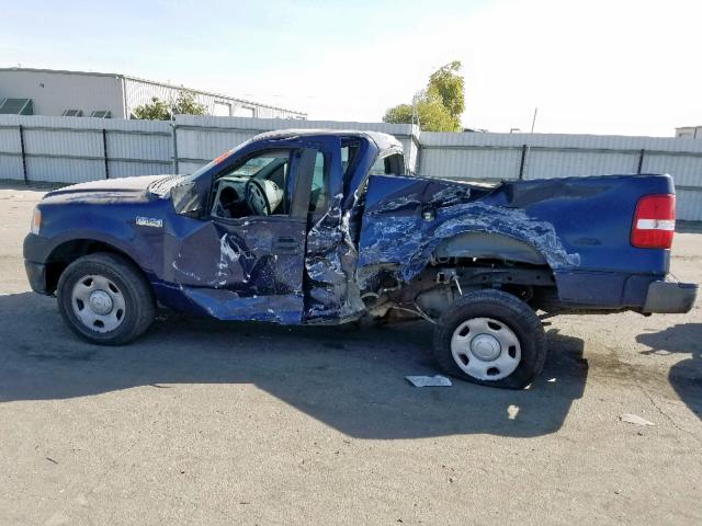 1FTRF12W08KC42946 - 2008 FORD F150 BLUE photo 9