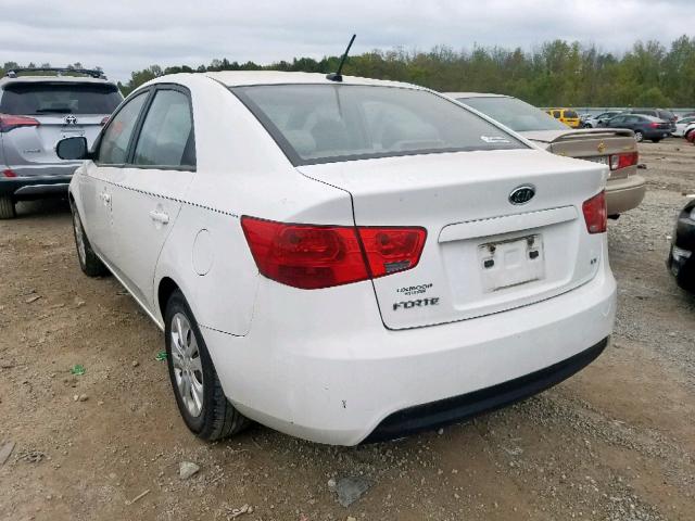 KNAFU4A28A5808815 - 2010 KIA FORTE EX WHITE photo 3