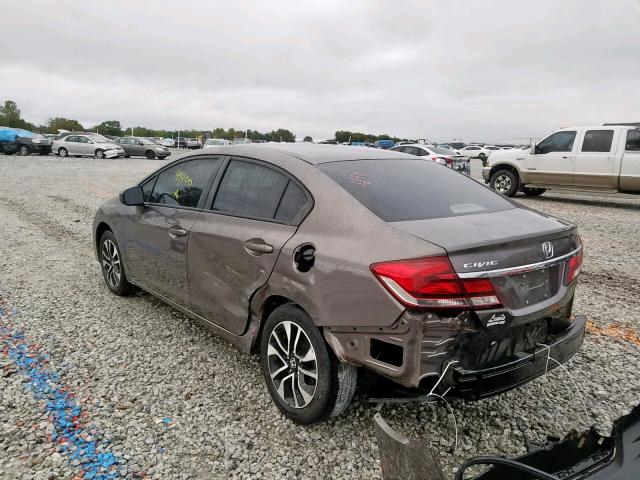 19XFB2F87EE052074 - 2014 HONDA CIVIC EX GRAY photo 3