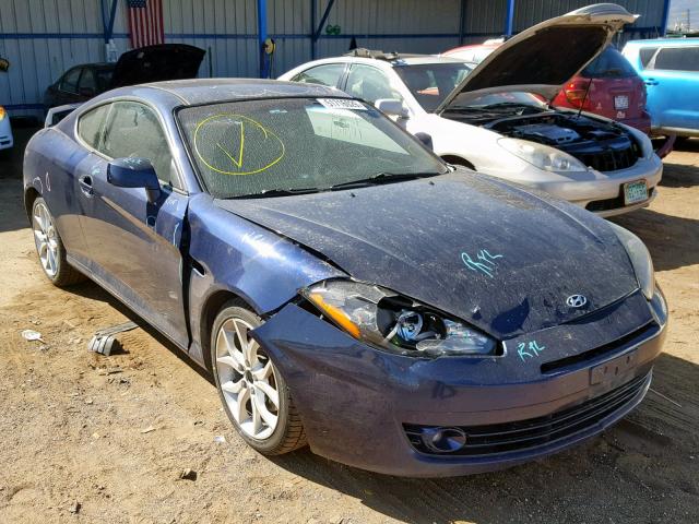 KMHHN66F57U254224 - 2007 HYUNDAI TIBURON GT BLUE photo 1