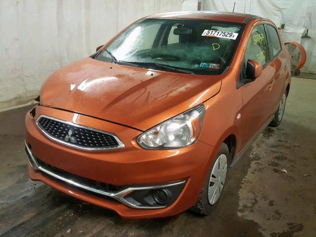 ML32A3HJ9HH000681 - 2017 MITSUBISHI MIRAGE ES ORANGE photo 2