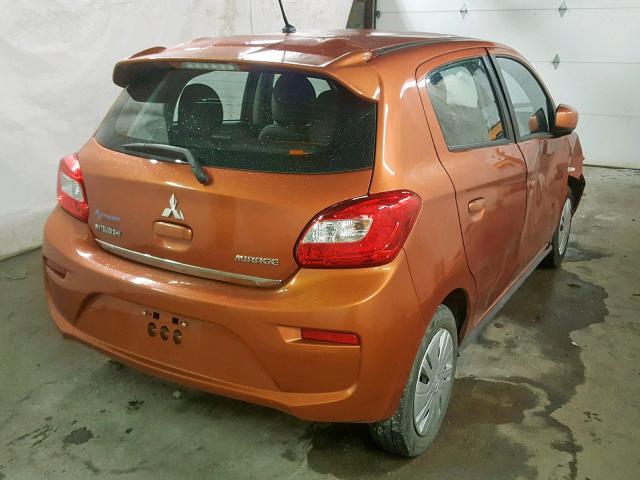 ML32A3HJ9HH000681 - 2017 MITSUBISHI MIRAGE ES ORANGE photo 4