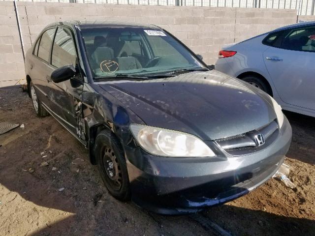 2HGES16385H631381 - 2005 HONDA CIVIC DX V GRAY photo 1