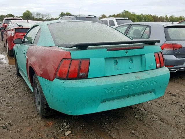 1FAFP40403F323701 - 2003 FORD MUSTANG GREEN photo 3