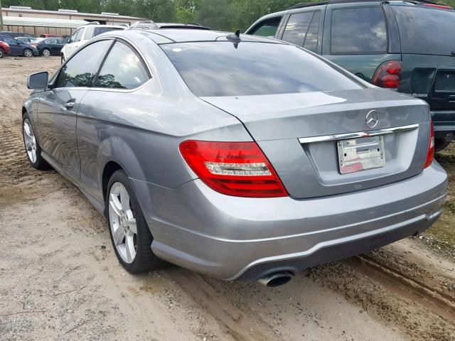 WDDGJ4HB6CF801337 - 2012 MERCEDES-BENZ C 250 GRAY photo 3