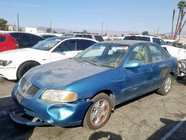 3N1CB51D24L889207 - 2004 NISSAN SENTRA 1.8 BLUE photo 2