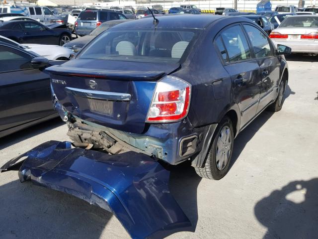 3N1AB6AP0CL625747 - 2012 NISSAN SENTRA 2.0 BLUE photo 4