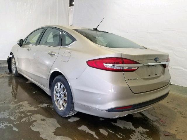 3FA6P0G79HR383365 - 2017 FORD FUSION S GOLD photo 3